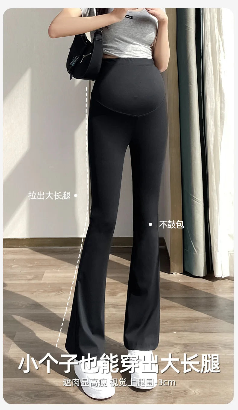 Maternity Leggings for Pregnant Women Yoga Flared High-waisted Trousers Pregnancy Clothes