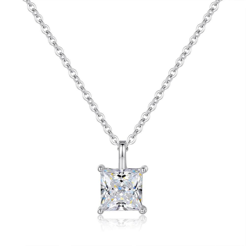 1CT 2CT Solitaire Pear Cut Moissanite Diamond Pendant Necklace for Women 100% 925 Sterling Silver Droplet Necklaces Jewelry GRA