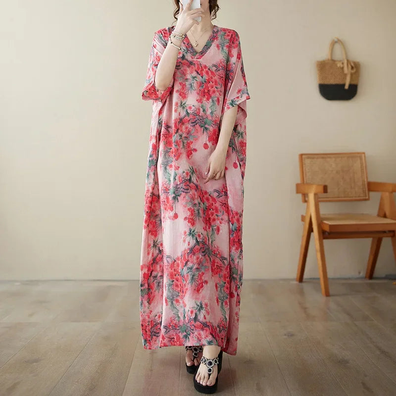 Summer Dress for Women Clothing Streetwear Ethnic Style Bohemian Beach Vintage Clothes Casual Fashion Harajuku Loose Streetwear