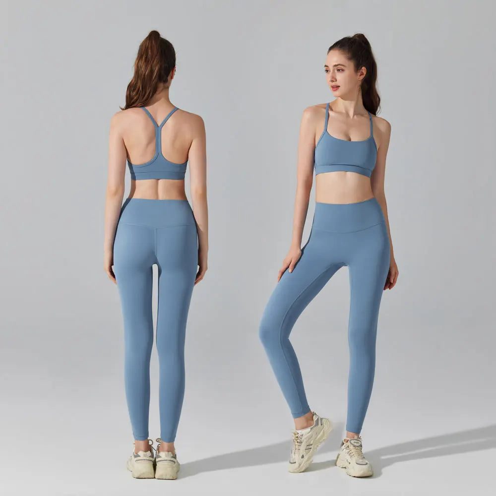 Women's Matching Activewear Set Sports Bra & High Waist Leggings 2-Piece Workout Outfit Gym Clothes for Yoga, Running & Fitness