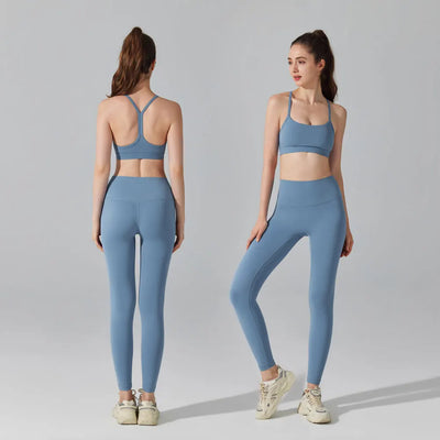Women's Matching Activewear Set Sports Bra & High Waist Leggings 2-Piece Workout Outfit Gym Clothes for Yoga, Running & Fitness