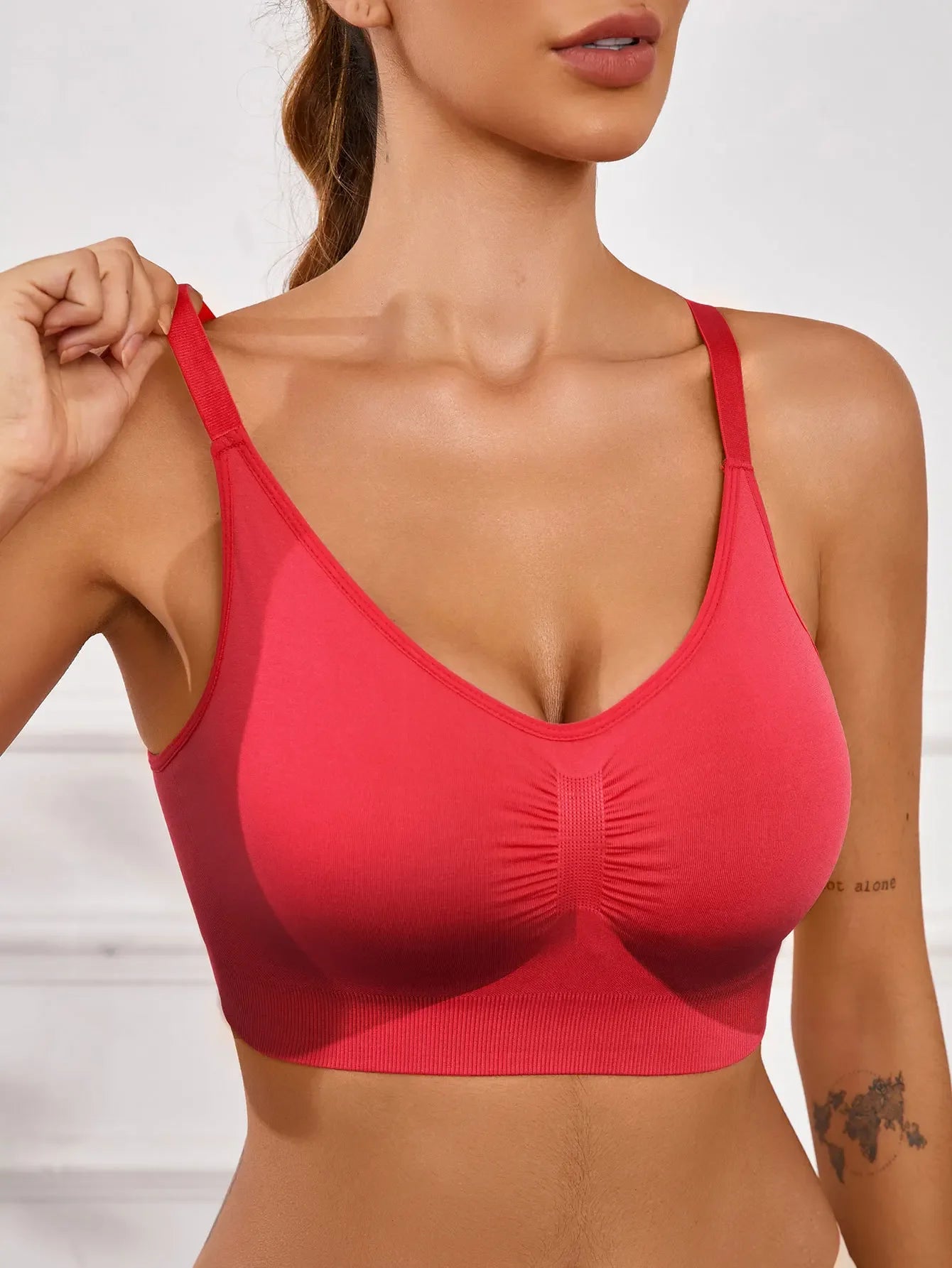 Women Yoga Bra Sport  Running Quick Drying Fitness Tops Padded Adjustable Seamless Bra