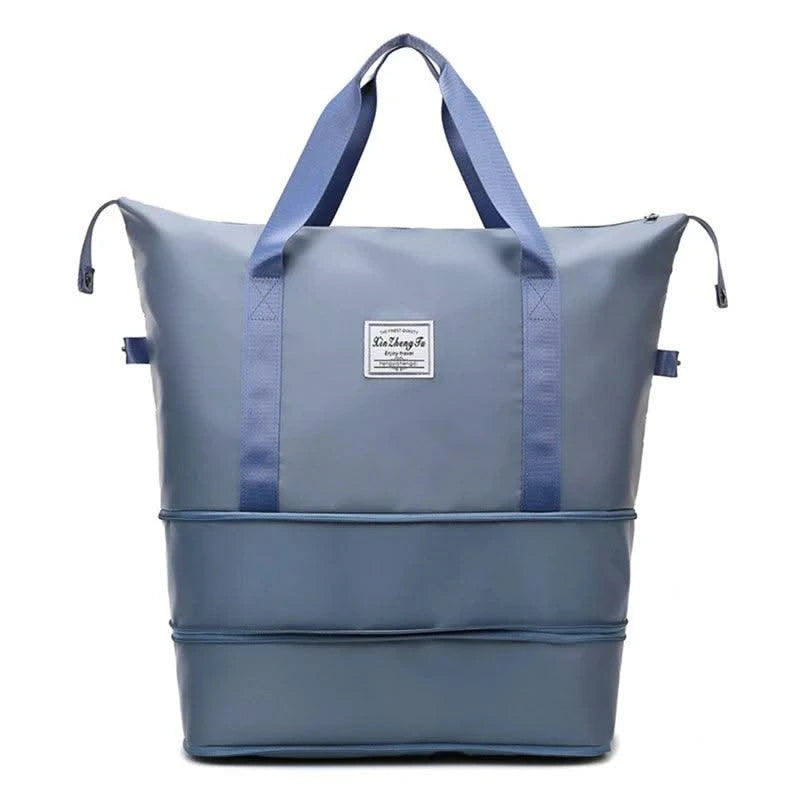 Travel Bag Women Shoulder Bag Quality Casual Handbag Double Zipper Expansion