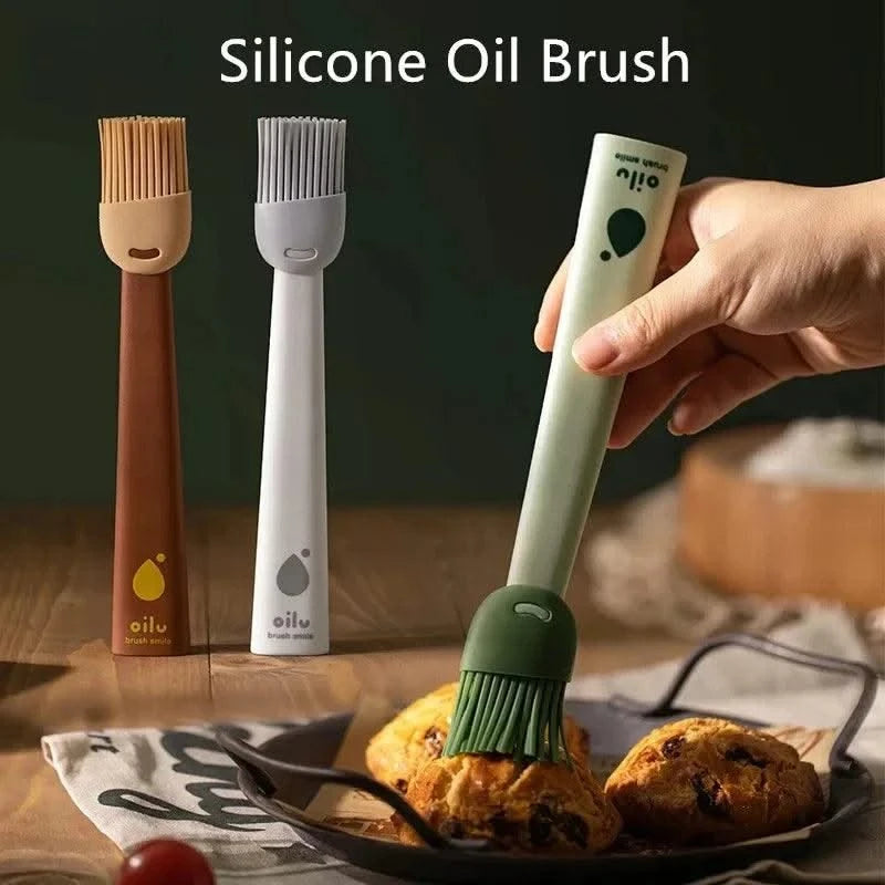 2PCS Silicone Oil Brushes Heat Resistant Oil Brush Barbecue BBQ Tool Kitchen Gadgets Kitchen Accessories Home Items Outdoor