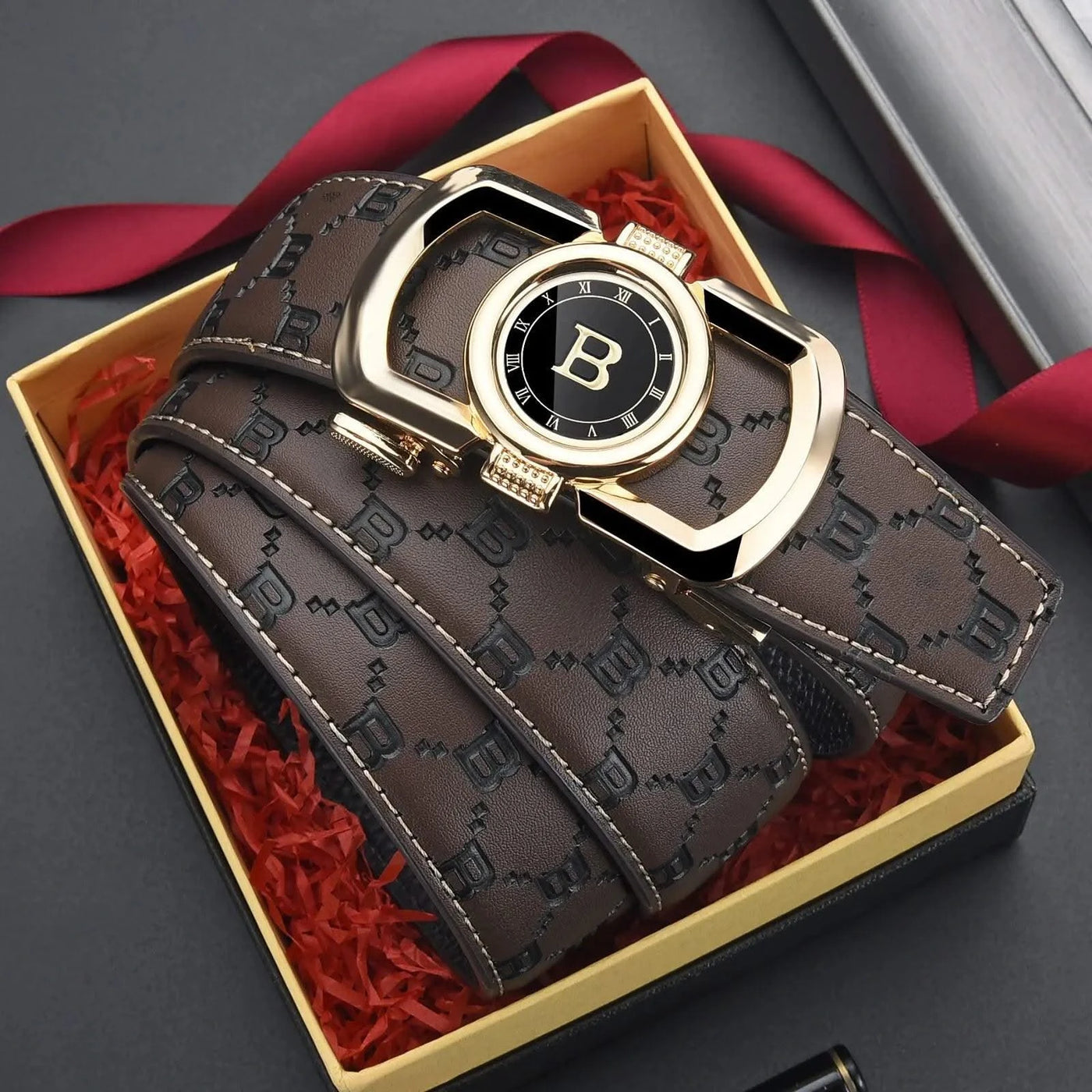 Leather Belt For Men Designer Alloy Buckle Waist Strap