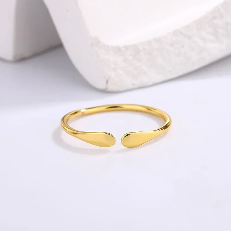 925 Sterling Silver Engagement Fine Jewelry Ladies Water Droplets Fine Stackable Rings For Women Jewellery Moneys 925