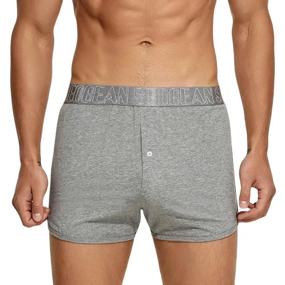 2024 Men's Cotton Jersey Boxer Short Loungewear Underwear Loose Fit Underpants Sleepwear Shorts Boxers for Men