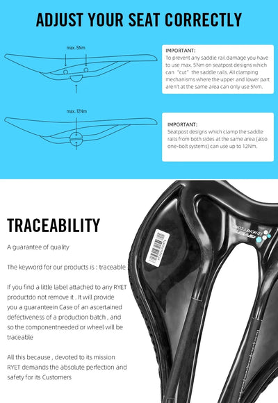 Racing Saddles Bicycle Seat RYET Ultralight 3D Printed Bike Saddle Carbon Saddle Mountain Road MTB Cushion Cycling Seating Parts