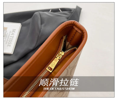Elegant Ladies Leather Handbag Classics Women's Designer Luxury Zipper Shoulder Bag With Designer Letter Logo