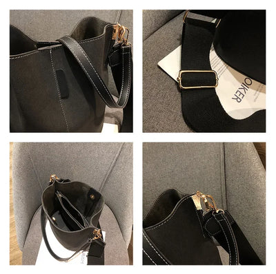 Designer Handbags Ladies Bucket Bag PU Leather Shoulder Large Capacity Crossbody Bags for Women High Quality New Tote Bag