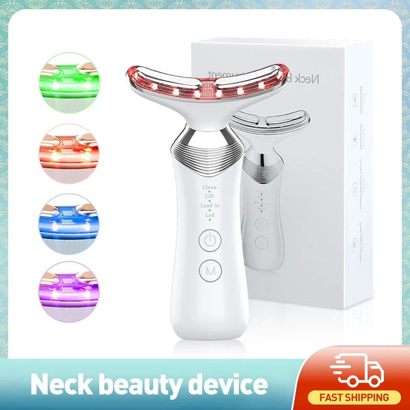 Neck EMS Photon Therapy Beauty Facial Lift Machine Facial Massager Firming Double Chin Anti Wrinkle Neck Lifting Beauty Device