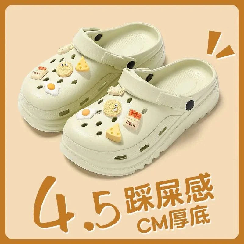 ZHIDA Clogs Sandals Men Women Couples Garden Shoes Summer Outdoor Slides Black White Minimalism EVA Rubber Outside Beach Shoes