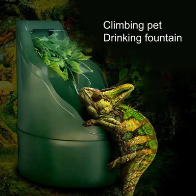 Pet Water Dispenser Lightweight Double Filtration Anti-deformed Reptile Water Drinker Dispenser Pet Feeder Landscaping