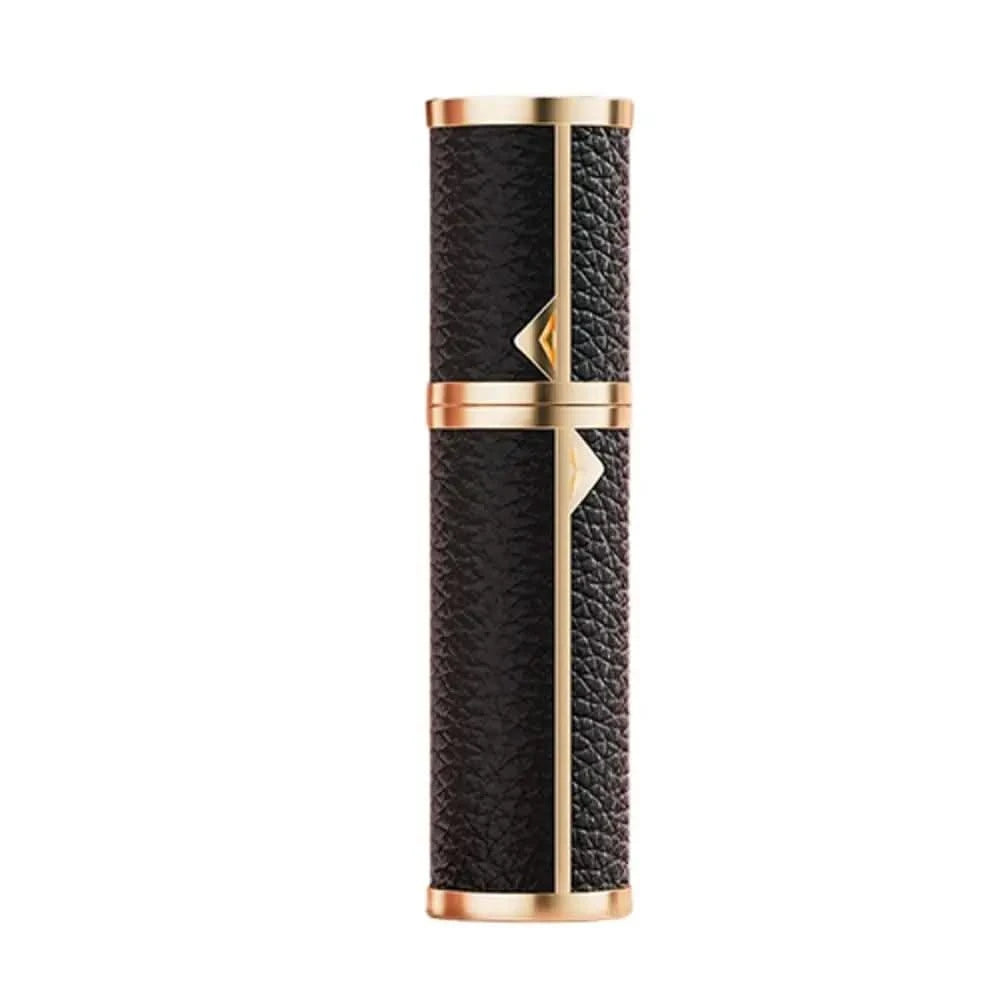 Luxury Bottom-filled Perfume Bottle Aluminum Self-pumping 5ml Real Leather Spray Bottle Cologne Moisturizer Fragrance