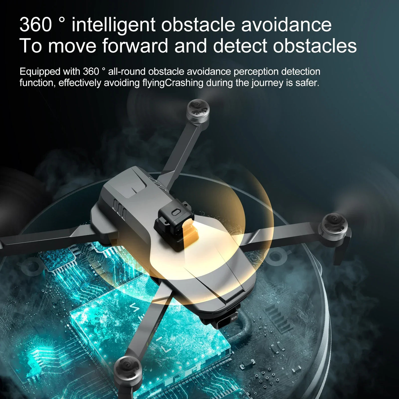 S155 GPS Drone Professional HD Camera 7.2-inch Touch Screen 3-Axis Gimbal EIS Relay Aircraft Laser Obstacle Avoidance Dron Toy