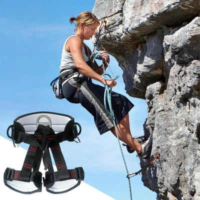 Rock Climbing Harness Half Body Adjustable Outdoor Safety Harness Half Body Breathable Belt Strong Load-Bearing For Working At