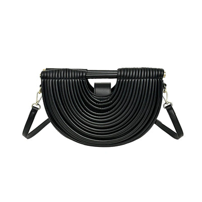 Handbags for Women 2025 New Gold Luxury Designer Brand Handwoven Noodle Bags Rope Knotted Pulled Half Moon Silver Evening Clutch