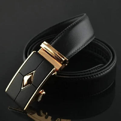 Men's Belt High Quality Genuine Leather Belts Metal Automatic Buckle Belts