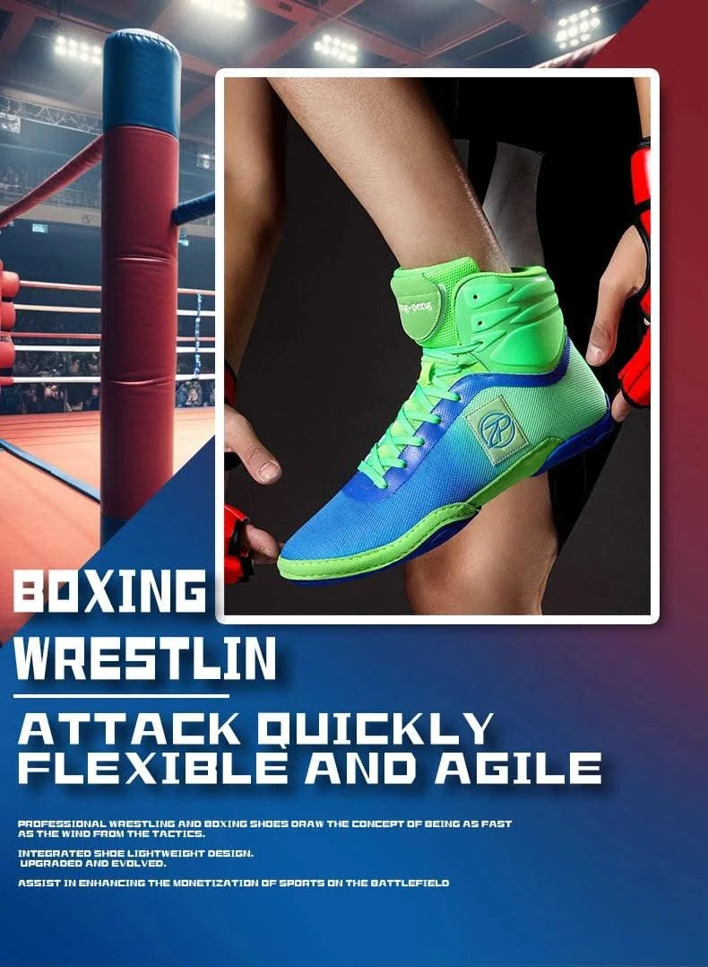 2024 New Wrestling Shoes for Men Non Slip Breathable Boxing Sneakers Wrestling Training Shoes Wear-Resisting Combat Sneakers