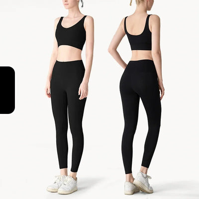 2 Piece Yoga Clothes Women's Tracksuit Athletic Wear Pilates Fitness Yoga Set Tight-fitting Running Underwear Fitness Suit👚👚
