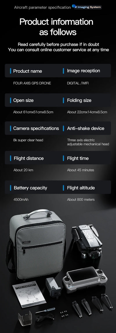 Wing 6 Professional Drone With 8K Camera GPS 3-Axis Gimbal 360 Obstacle Avoidance Touch Screen FPV Brushless RC Dron Boy Toy