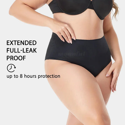 Menstrual Panties Women High Waist Seamless Menstrual Briefs Leak Proof Period Panties Heavy Flow Absorbent Period Underwear