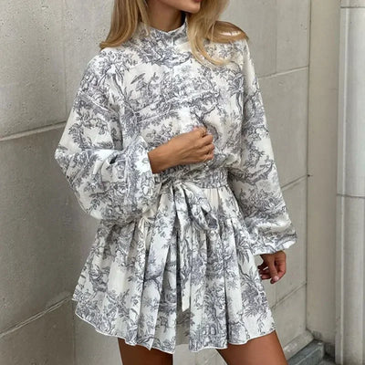 Elegant Women's Midi Dresses 2025 Autumn Long Sleeve Dress Vestidos De Mujer Винтажное Платье Abito Donna 2024 Damen Kleidung