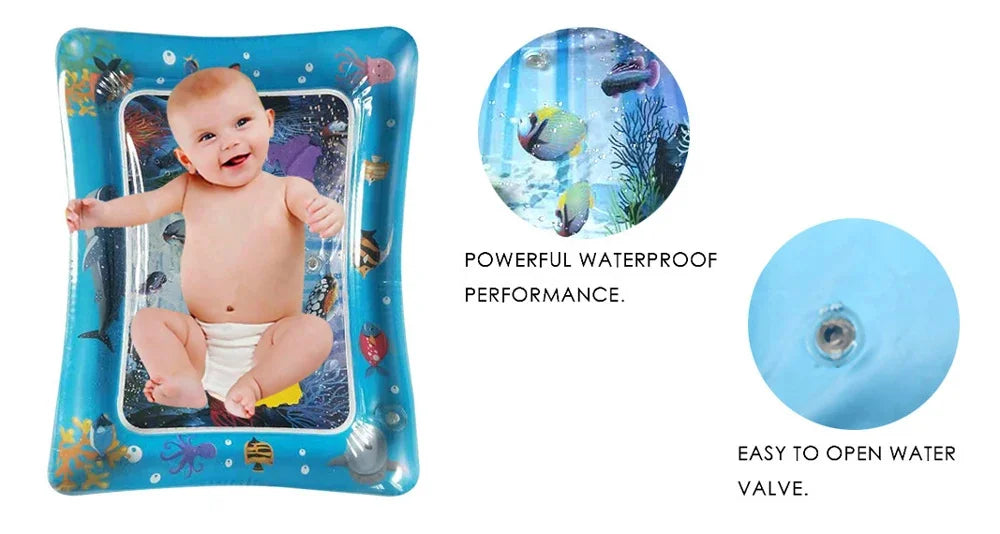 Baby Inflatable Cushion Water Play Mat Toy Infant Tummy Time Playmat  Fun Activity Education Toys for Boys Girls Birthday Gift