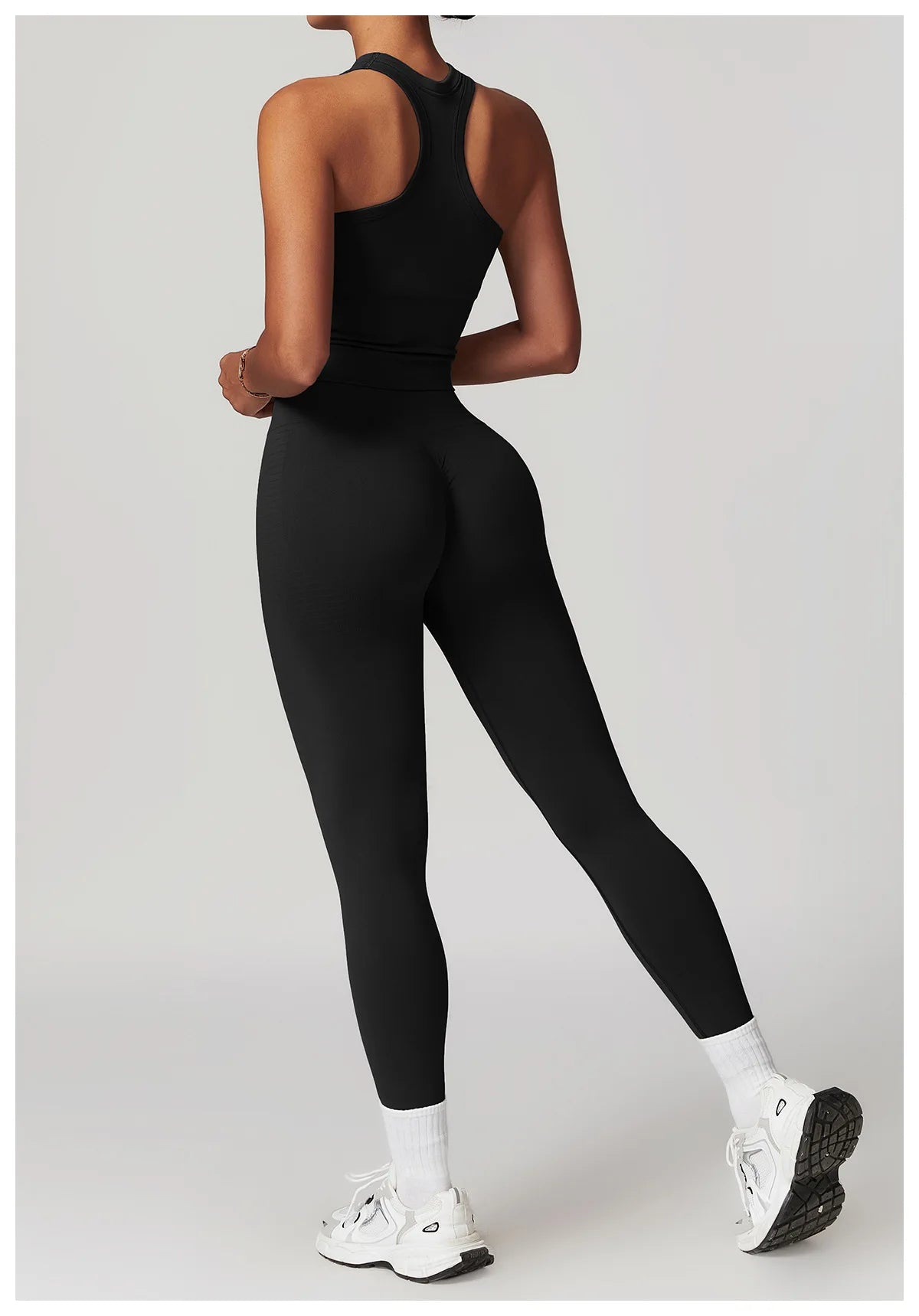Seamless Athletic Wear Women's Clothes 2 Pieces Yoga Set Workout Sportswear Gym Clothing High Waist Leggings Fitness Sports Suit