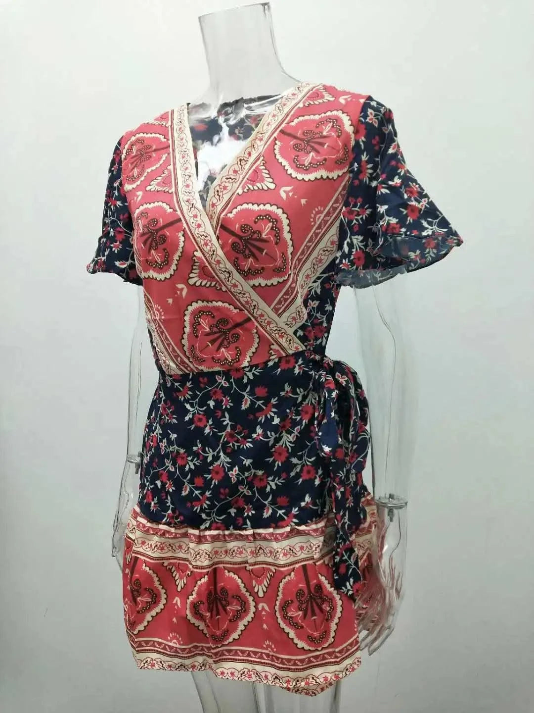 Elegant Women's Dresses Summer Bohemian Dress Vestidos Curtos Mujer Kadın Elbisesi Yazlık Kısa Elbiseler Midi Elbiseler Robe Ete