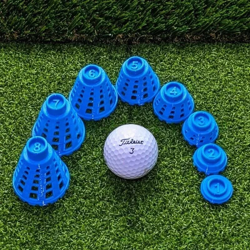 8PCS Stable Golf Simulator Tees Plastic Golf Tee Holders Adjustable Aiming Direction Golf Training Rack Professional Accessories