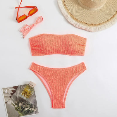 Sexy Women's Swimsuit 2025 Summer Bikini Two-piece Swimwear for Woman Beachwear Halter Bikinis Sets Swimming Beach Bathing Suits