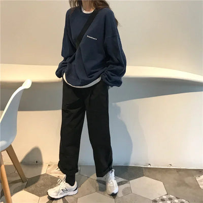 Women Sweatshirts Letter T-shirt Summer Korean Fashion Thin Chic Hoodie Shirt Long Sleeve Top Women's Loose Pullover Y2k Clothes
