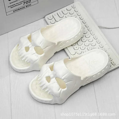 Platform Skull Slippers Demon Home Cloud Summer Beach Sandal Slides Y2k Flip Flops Men Male Soft House Shoes Flat Clapper Women