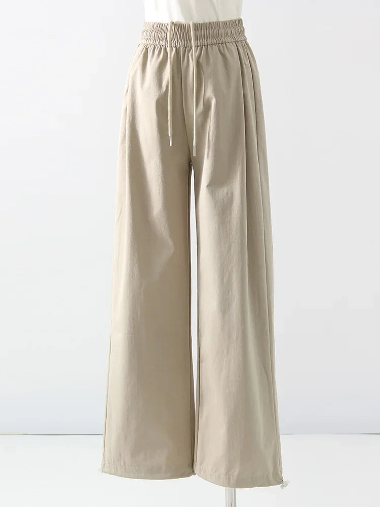 White Sweatpants For Women High Waist Loose Joggers Straight Trousers Female Black Spring Summer Casual Woman Long Pant Wide Leg