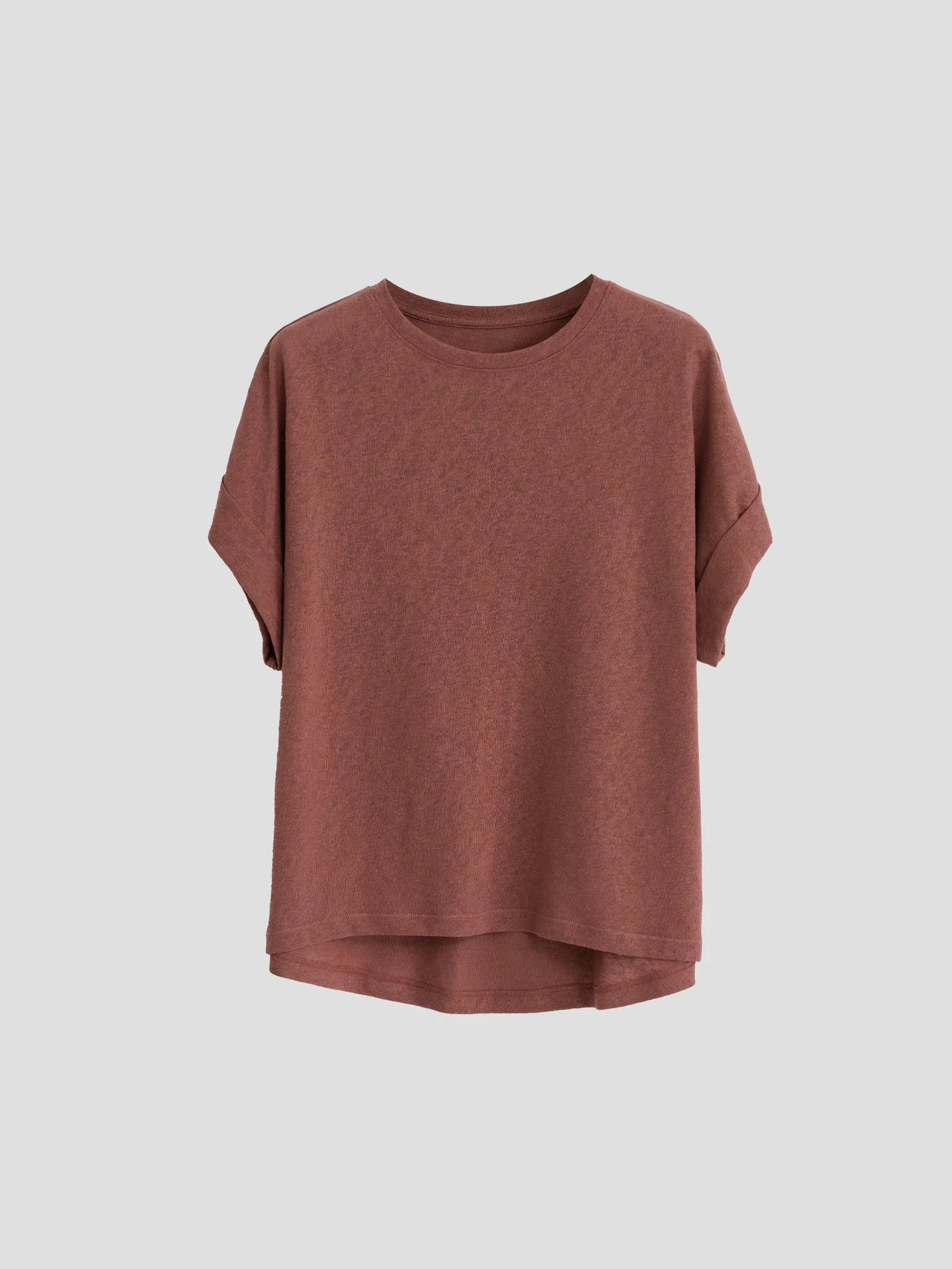 Women T Shirt Short Sleeve Cotton Linen Tops Crew Neck Oversize Dolman Plain Tees Spring Summer