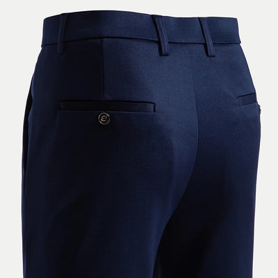 Men's Stretch Trousers Casual Smart Suit Pants Formal Straight Sport Clothing Japanese New Black Navy Elastic Office Work Pants