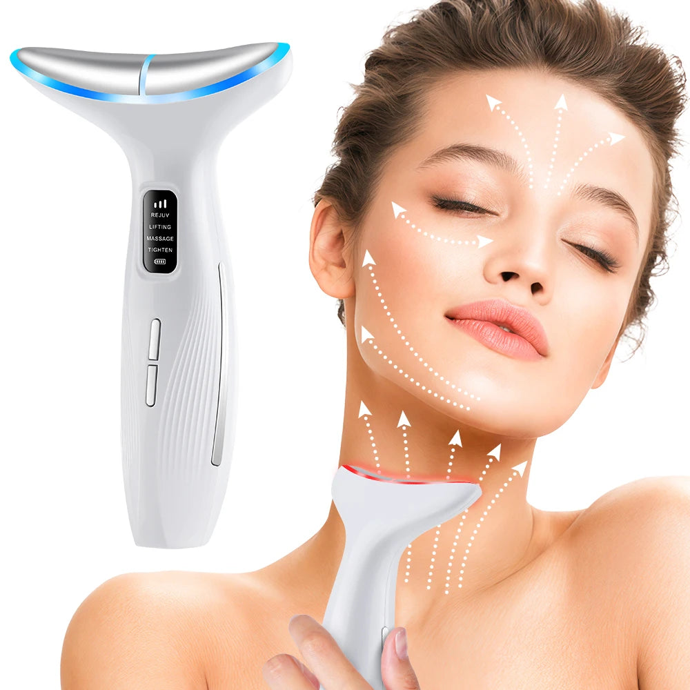 Neck Face Beauty Device Vibration Massage for Face and Neck Personal Ccare Skindion Home Use Beauty Device Face Lifting Machine