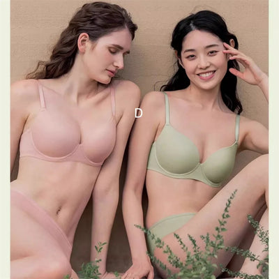 Breathable Full Cup Bra Women's Underwear Invisible Anti-Sagging Side Breast Collection Large Size Summer Brassiere Comfortable
