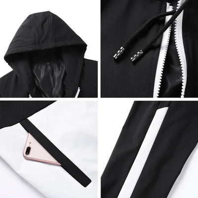 Men Casual Joggers Hooded Sportswear Jackets Pants 2 Piece Sets HipHop Running Sports Suit Tracksuit Sweatpants Hoodies Colombia