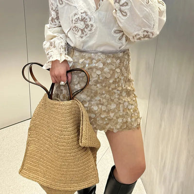 2025 Women Handbags Handmade Woven Summer Beach Bag Big Shopper Purses Large Capacity Straw Tote Bag Designer
