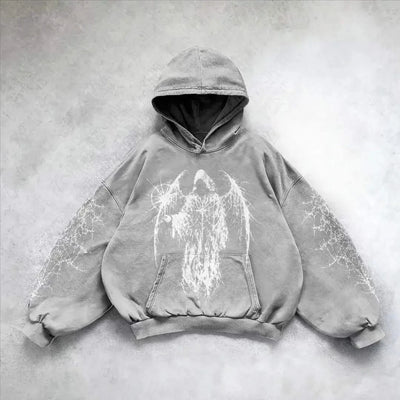 High Street Y2K Zipper Hoodie Graphic Print Rock Gothic Zip Up Hooded Sweatshirt Harajukus Streetwear Vintage Pullover hoodies