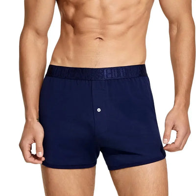 2024 Men's Cotton Jersey Boxer Short Loungewear Underwear Loose Fit Underpants Sleepwear Shorts Boxers for Men