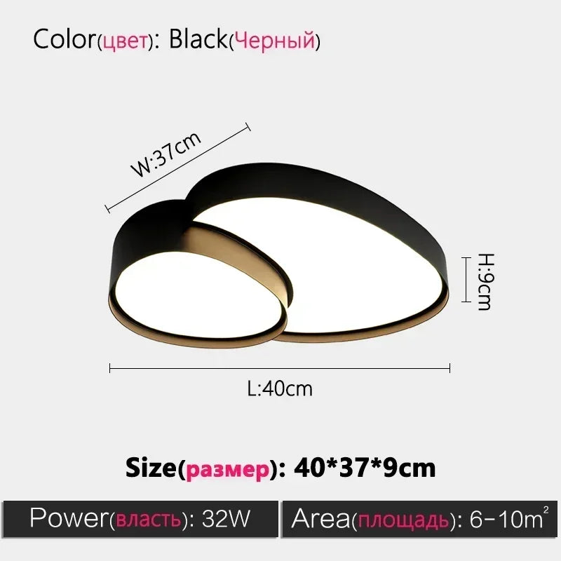 Modern LED Ceiling Lamp Simple Luxury Lighting for Living Room Bedroom Kitchen Cabinets Balcony Home Decor