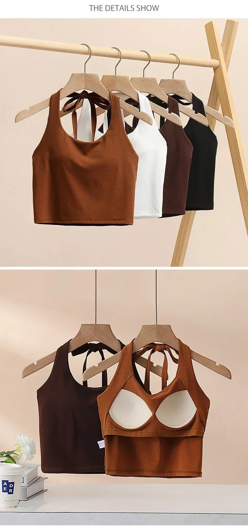 Underwear Women No Steel Gathering Anti-Sagging Camisole Vest Female Bustier Bustier Wrap Soft Breathable With Bra Pads 3Pcs
