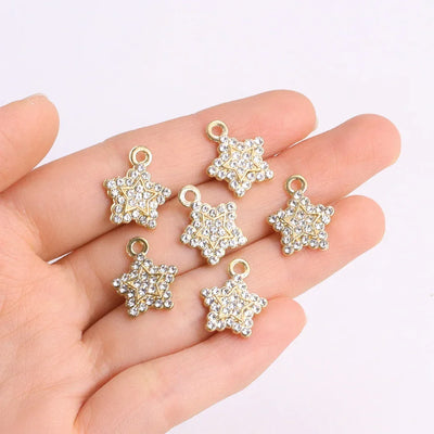 Mixed 10Pcs Pearl Zircon Cross Charms Crucifix Pendant Jewelry Making Supplies Diy Luxury Necklaces Earrings Accessories Gift