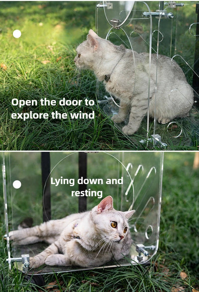 Portable Pet Outdoor Use Transparent Cat Bags Travel Box Large Space Breathable Mobile Easy Interaction Pet Carrying Supplies