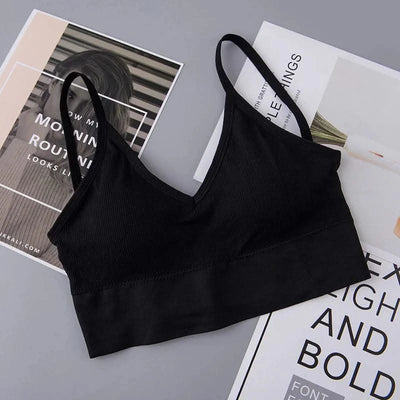 Women's Tube Top Crop Seamless Back Outdoor Sports Underwear Bra