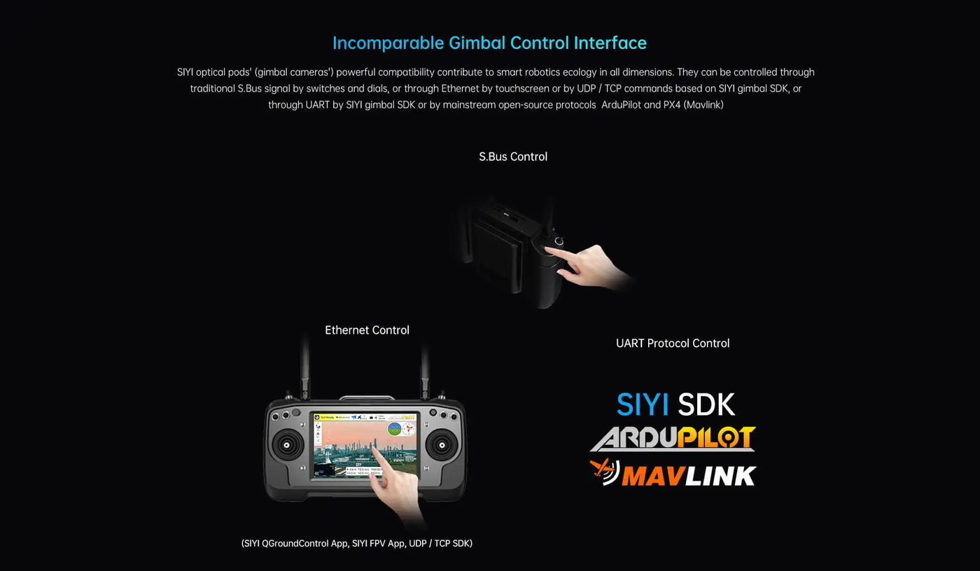 SIYI ZR10 Optical Pod QHD 30X Hbrid 10X Optical Zoom 3 Axis Gimbal Camera for UAV Drone