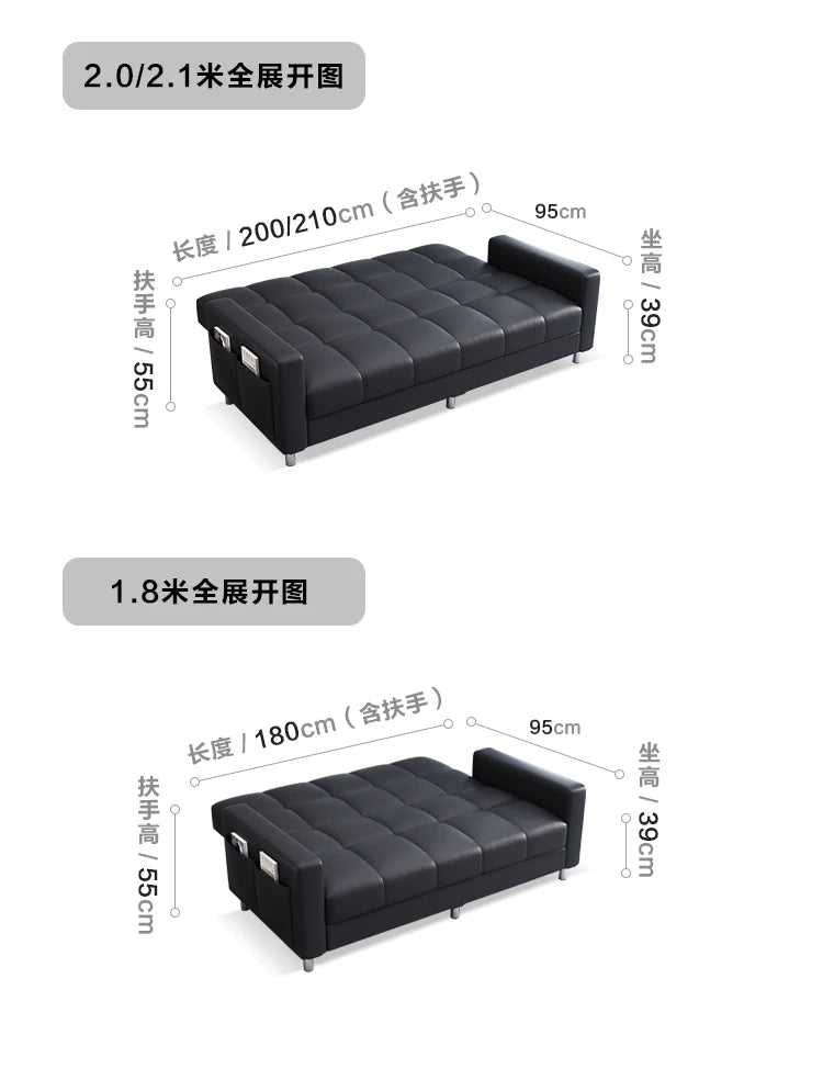Black Living Room Sofa Bed Foldable Sectional Corner Modern Sofa Designer Elegant Muebles Para Habitacion Home Furniture